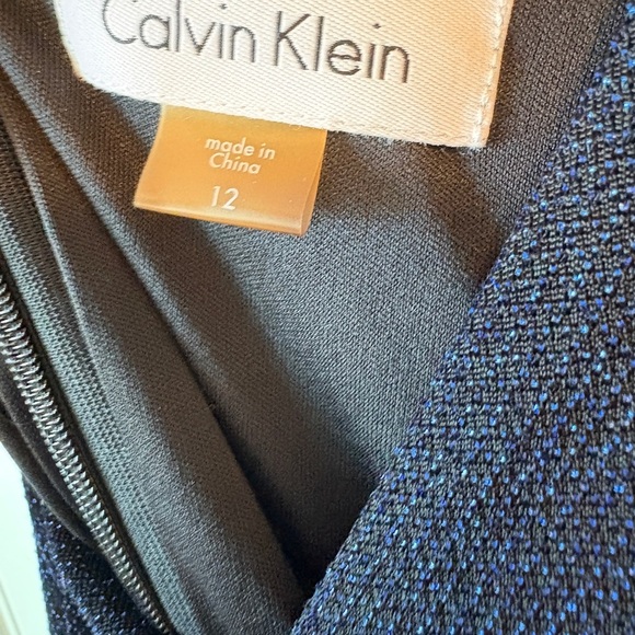 Calvin Klein Metallic Royal Blue Dress - Picture 4 of 5